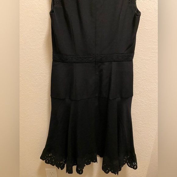 Kobi Halperin Black Silk Adena Sleeveless Lace Trim A-Line Dress Size 4 NWOT - Picture 10 of 12